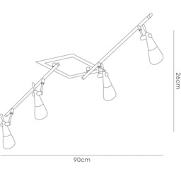 Diama On Linear Bar G9 4 Light G9 Nickel/Polished Chrome - thumbnail 3