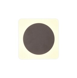 Altona Magnetic Base Wall Lamp, 12W LED 3000K 498lm, 15cm Round 19cm Square Centre, Coffee, Acrylic Frosted Diffuser - thumbnail 1