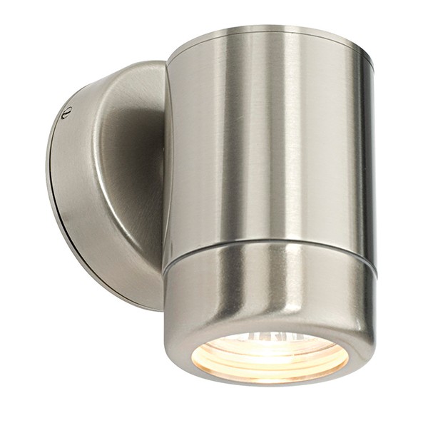 Atlantis Outdoor Coastal Wall Down IP65 7W Marine Grade Brushed Stainless Steel Dimmable IP65 - GU10