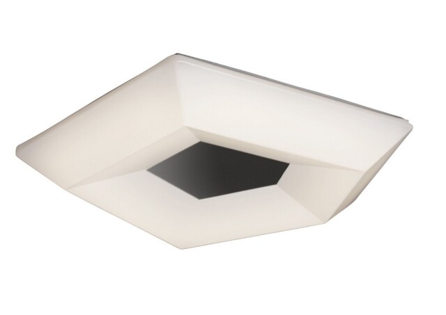 City Flush Flush Ceiling 28W LED Large 3000K, 2800lm, Polished Chrome, White Acrylic - image 1