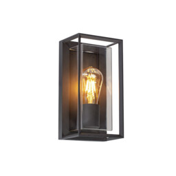 Zambelis Outdoor Wall Lantern Graphite-Smoked Diffuser 1x E27 IP54