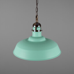 Matlock Dome Pendant, Antique Brass, Mint Turquoise - thumbnail 2