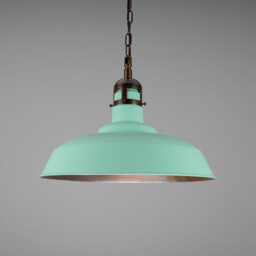 Matlock Dome Pendant, Antique Brass, Mint Turquoise