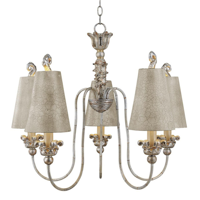 Remi 5 Light Multi Arm Chandelier Gold And Silver Finish, E27 - image 1