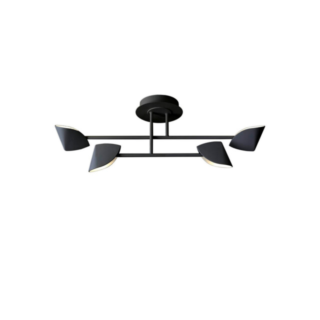 Capuccina Small 4 Light Semi Flush, 30W LED, 3000K, 2100lm, Black, 3yrs Warranty - image 1