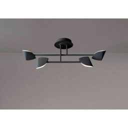 Capuccina Small 4 Light Semi Flush, 30W LED, 3000K, 2100lm, Black, 3yrs Warranty - thumbnail 2