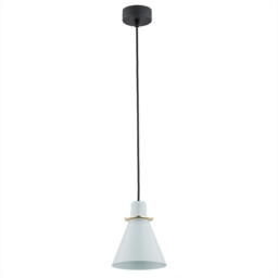 Beverly Dome Pendant Ceiling Light Blue Matt , Brass Elements - thumbnail 2