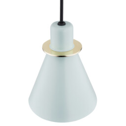 Beverly Dome Pendant Ceiling Light Blue Matt , Brass Elements - thumbnail 5