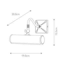 Picture Light 1 Light Small Picture Wall Light Polished Brass, E14 - thumbnail 3