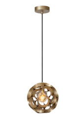 HANNELORE - Pendant light - 30 cm - 1xE27 - Matt Gold / Brass - Special Offer - thumbnail 1