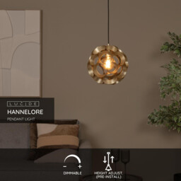 HANNELORE - Pendant light - 30 cm - 1xE27 - Matt Gold / Brass - Special Offer - thumbnail 2