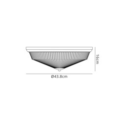 DeRuyter 3 Light E27 Flush Ceiling Lamp, Polished Nickel, Prismatic Glass - thumbnail 2