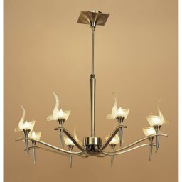 Viena Telescopic Pendant Round 8 Light G9, Antique Brass - thumbnail 2
