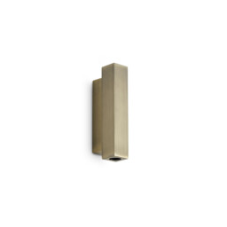 Look 15cm Square Up & Down Wall Lamp Brass 2x LED 900lm 3000K - thumbnail 1