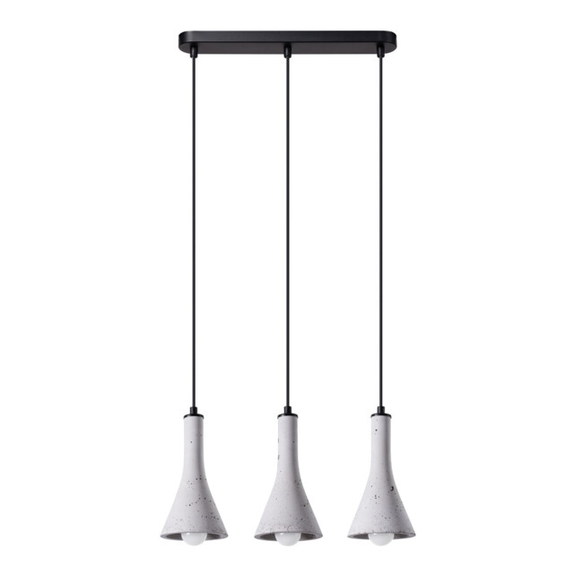 Rea Modern Bar Pendant Ceiling Light Concrete 3x E14 - image 1