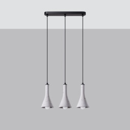 Rea Modern Bar Pendant Ceiling Light Concrete 3x E14 - thumbnail 2