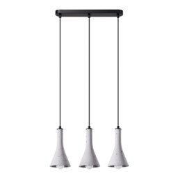 Rea Modern Bar Pendant Ceiling Light Concrete 3x E14 - thumbnail 1