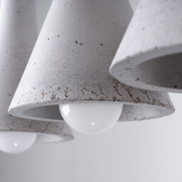 Rea Modern Bar Pendant Ceiling Light Concrete 3x E14 - thumbnail 5