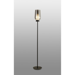 Nora Floor Lamp, 1 Light E27, Black/Black Marble/Chrome Glass With Frosted Inner - thumbnail 2