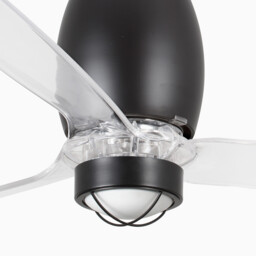 Eterfan LED Matt Black, Transparent Ceiling Fan with DC Motor, 3000K - thumbnail 3
