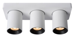 Nigel Modern Ceiling Spotlight - LED Dim to warm - GU10 - 3x5W 2200K/3000K - White - thumbnail 1
