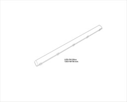 Knightsbridge 230V IP65 IK08 4ft Selectable 19W/37W CCT Adjustable Microwave ST Emergency Non-Corrosive - TORCWMST4 - thumbnail 2