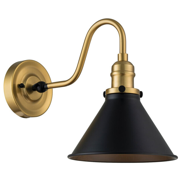 Provence Dome Wall Lamp Classic Aged Brass, Matt Black 1x E27 - image 1