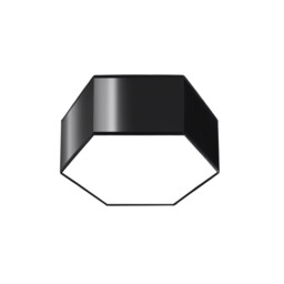 Sunde Decorative Flush Ceiling Light, Black, 13.5cm - thumbnail 1