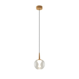 Andromeda Single Pendant, 5W LED, 3000K, 500lm, Light Gold/Clear/Frosted 3yrs Warranty - thumbnail 5