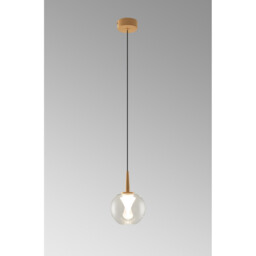 Andromeda Single Pendant, 5W LED, 3000K, 500lm, Light Gold/Clear/Frosted 3yrs Warranty - thumbnail 2
