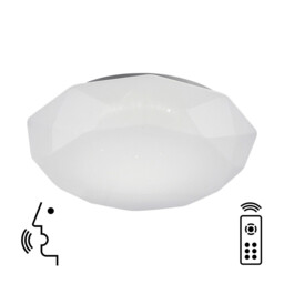 Diamante Smart Ceiling, 56W LED, 3000-5000K Tuneable White, 4000lm, Remote Control, APP, Voice Control, White - thumbnail 1