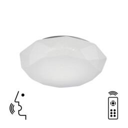 Diamante Smart Ceiling, 56W LED, 3000-5000K Tuneable White, 4000lm, Remote Control, APP, Voice Control, White - thumbnail 2