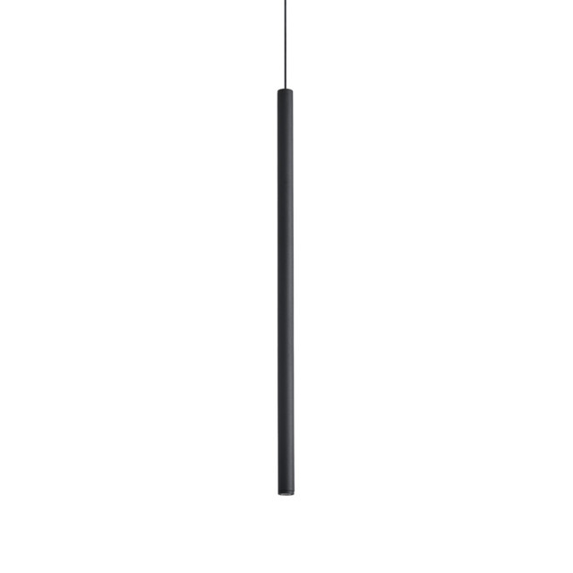 Look 40cm Slim Pendant Ceiling Light Black 1x LED 220lm 3000K - image 1