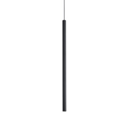 Look 40cm Slim Pendant Ceiling Light Black 1x LED 220lm 3000K - thumbnail 1