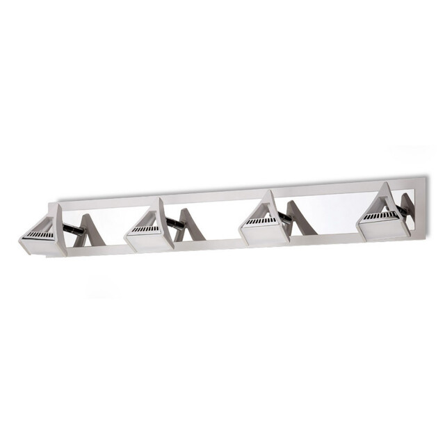 Filippo Linear Spot Light 4 Light LED 20W 3000K, 1750lm, Matt White/Polished Chrome - image 1