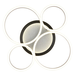 Alvis Semi Flush Ceiling Light Matt Black LED 4000K - thumbnail 5