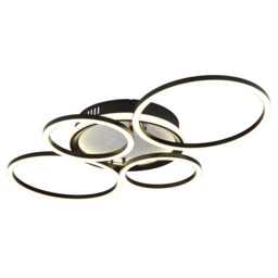 Alvis Semi Flush Ceiling Light Matt Black LED 4000K