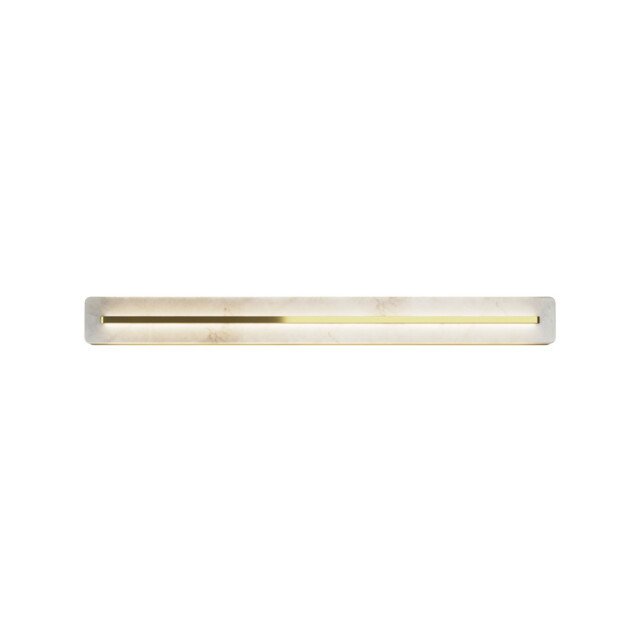 Albatre Modern 80cm Integrated LED Wall Lamp Brass 3000K 300lm White Shade - image 1