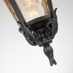 Baltimore 1 Light Large Outdoor Ceiling Chain Lantern Weathered Bronze, E27 - thumbnail 3