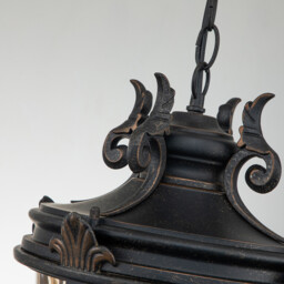 Baltimore 1 Light Large Outdoor Ceiling Chain Lantern Weathered Bronze, E27 - thumbnail 2
