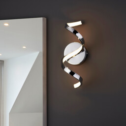 Astral Modern Integrated LED Bathroom Wall Light Chrome, Warm White, IP44 - thumbnail 2