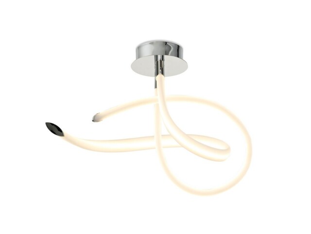 Armonia Semi Flush Ceiling Curl, 40W LED, 3000K, 3000lm, Polished Chrome, Frosted Acrylic - image 1