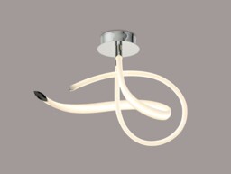 Armonia Semi Flush Ceiling Curl, 40W LED, 3000K, 3000lm, Polished Chrome, Frosted Acrylic - thumbnail 3