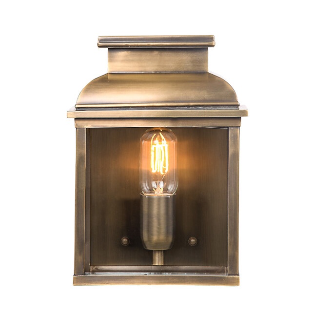 Old Bailey 1 Light Outdoor Wall Lantern Light Brass IP44, E27 - image 1