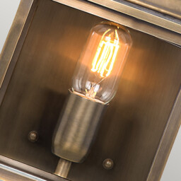 Old Bailey 1 Light Outdoor Wall Lantern Light Brass IP44, E27 - thumbnail 3