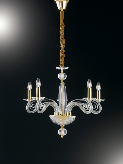 EPOQUE 5 Light Chandeliers Gold, Crystal 65x52cm
