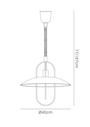 Riva Rise & Fall Dome Ceiling Pendant E27, Polished Brass, Opal White Glass Shade - thumbnail 3