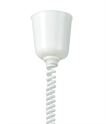 Riva Rise & Fall Dome Ceiling Pendant E27, Polished Brass, Opal White Glass Shade - thumbnail 5