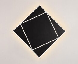 Dakla Flush Wall Lamp, 18W LED, 3000K, 1090lm, IP20, Black - thumbnail 3