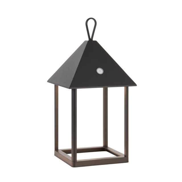 Hoot Small Integrated LED Table Lamp Matt Black, Clear Glass, IP44 - image 1